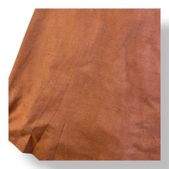 Olivaceous Faux Suede V-Neck Blouse Womens Size S‎ Brown Boho - Picture 8 of 8